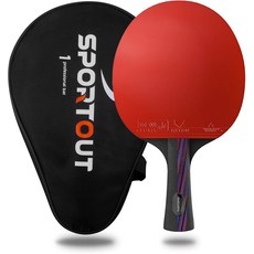 Sportout 버터플라이 탁구라켓 펜홀더 중급용 선수용 탁구채, 1개