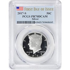 EOM 2017-S 케네디 하프 달러 PR70DCAM 실버 발행 첫날 PCGS - E07880731LTL7B1, 기본