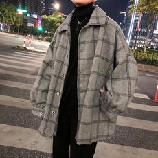 kirahosi 남성 가을 모직 코트 겨울 아우터 캐시미어 빅사이즈 캐주얼 Q 73 +덧신 증정 CP7vg1a5