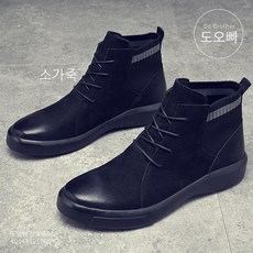 도오빠 소가죽 마틴부츠 남성 가죽 부츠 가을 겨울 한겨울 기모부츠 기모신발 털부츠 발목부츠 기모마틴부츠 방한 따뜻한 털신발 남자털신발 기모 퍼 심플 댄디 캐주얼 20대 30대 40대 첼시부츠 남성부츠 남자부츠 천연소가죽 레더 소프트