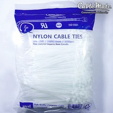 (CableMate 케이블메이트 케이블타이 100개 UN-100M (소/100mm (화이트 케이블메이트/케이블타이/소/화이트, 단일 수량