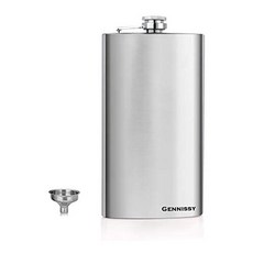 GENNISSY - 스테인레스 힙 플라스크 휴대용 술병 12oz 색상 택1, 본문참고, 본문참고
