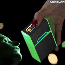 국내출하(당일발송) KORELAN 충전식 일체형 담배케이스 20개비형