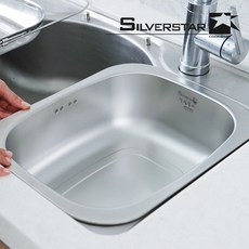 SILVERSTAR 살림살이 스텐레스 사각 설거지통 배수형, 1개