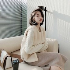 에코퍼조끼 인조 아우터 베스트 에코 털