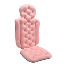 강력한 흡입 컵 목욕 패드 욕실 욕조 용 머리 받침 베개 등받이 지원이 포함 된 부드러운 욕조 베개 쿠션, 분홍색, 폴리에스테르