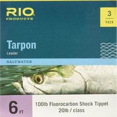 RIO Products Store 플라이 낚시 타폰은 6 '18144g 플루오르 충격 3 팩 낚시 리더 라인 지우기 낚시, 상세페이지참조, none