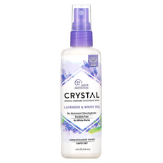 크리스탈 CRYSTAL 미네랄 데오드란트 스프레이 라벤더 and 화이트 티 4 fl oz (118 ml) CBD-21991, 118ml, 1개