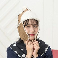 [바보사랑]H-6 방울 귀달이 모자 - 방한모자 털모자 귀도리