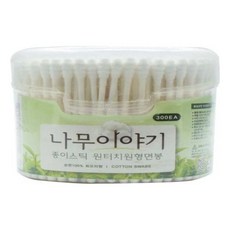 종이스틱 원터치 원형 면봉 300EA 귀이개 화장 면봉 유아면봉/신생아면봉/화장솜/귀이개/종이면봉/회오리면봉/귀후비개/나무면봉/국산면봉/귀지, 단일 수량