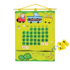 QTJ523582환경꾸미기 달력 헝겊달력-기차놀이 환경판 안전달력 자료판 찍찍이 게시판