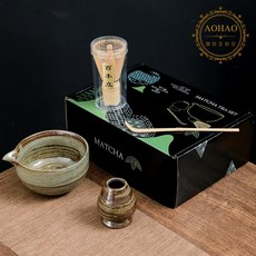 AOHAO 말차 도구 1/2/4/7PCS 세트 Matcha Whisk 차선, 그린 4pcs, 1개
