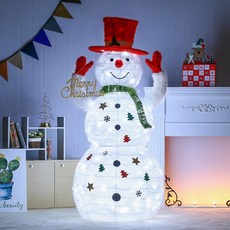LED 눈사람 트리 장식 소품 매장입구 건물 로비 크리스마스 대형 148cm, 1개