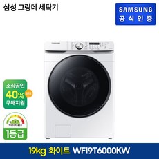 삼성 그랑데 세탁기 19kg (WF19T6000KW)