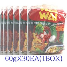 태국라면 와이와이 오리엔탈 스타일 60gX30ea (1박스) WAIWAI ORIENTAL, 30개