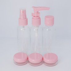 보니온 여행용 화장품 공병 6P 세트, 핑크