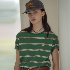 틸아이다이 Multi stripe cotton t-shirt_Green
