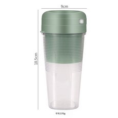 미니 라디오 자동 착즙기 USB 충전 휴대용 착즙컵 소형 과즙기 과일즙 짜는 기계, 청핑 그린, 하나
