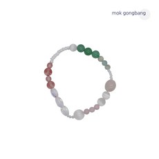 [모크공방] Pink Round Beads Bracelete