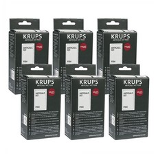 크룹스 테팔 전자동 커피머신 청소 석회질제거 석회제거제 안티칼크 물때제거 가루 6팩 Krups Anticalc Kit F054, 1세트