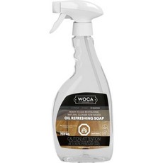 WOCA 씽크대 세정제 덴마크 오일 리프레시 비누 스프레이 내추럴 750ml 오일을 바르거나 왁스를 바른 나무에 사용할 수 있는 식물성 세정제입니다. 바닥 정육점 블록 도마 가, 25.36 Fl Oz (Pack of 1), Natural, 1개
