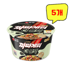 농심 짜파게티 더 블랙 사발면 90g, 5개