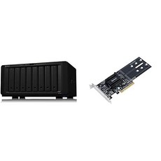 [미국] 565056 Synology 8 Bay NAS Diskstation (Diskless) (DS1819+) Bundle with Synology M.2 Adapter Car, 8-bay_DS1819+ DiskStation + Adapter Card