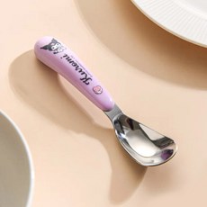 산리오 키즈 아동용 유아용 식기 수저 포크 베이비 스푼-헬로키티/마이멜로디/쿠로미/시나모롤/포차코, 1개, 스푼, 쿠로미