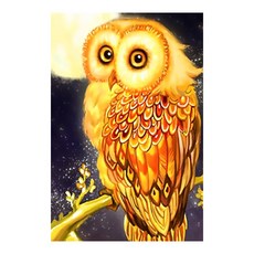 황금부엉이보석십자수