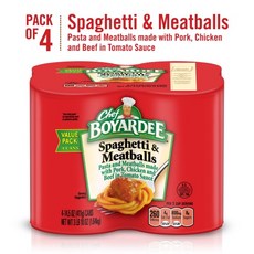 쉐프 보야디 스파게티 미트볼 파스타 411g 4캔 Chef Boyardee, 1개