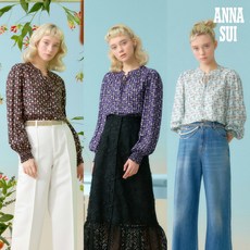 [안나수이] ANNA SUI 오리지널 패턴 실크 블랜딩 블라우스 - 안나수이블라우스