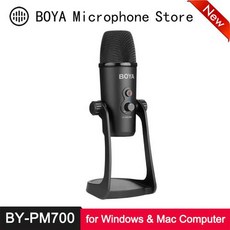 BOYA BY-PM700 USB 콘덴서 마이크 트리플 캡슐 Windows Mac 컴퓨터 노트북 P, 상세내용참조