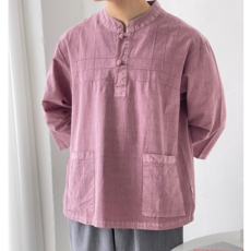 남성 봄 여름 30수면 7부 상의 차이나카라 개량한복 생활한복
