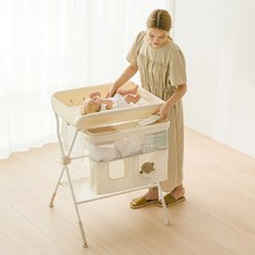 흔들림방지 원터치 기저귀갈이대 휴지통포함 기저귀 교환대 거치대 신생아 육아 출산선물, 단품