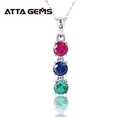 에메랄드원석실버목걸이