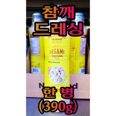 Free Delivery 노브랜드 데일리 참깨 드레싱 한병 390g NoBrand Daily Sesame Dressing One Bottle 390g, 1개