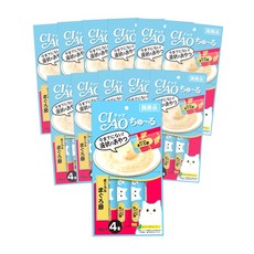 이나바 차오 츄르 고양이 간식, 혼합맛(참치/참치포), 56g, 12개