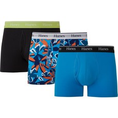 미국직구 Hanes 남성용 스트레치 코튼 수분 흡수 남성 사각팬티 멀티팩
