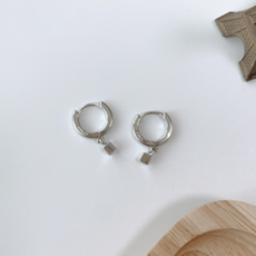실버미니링귀걸이