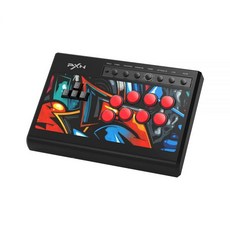 PXN X8 아케이드 싸움 스틱 PC 스트리트 파이터 키보드 스타일 게임 PS3/PS4/Xbox One/Xbox 시리즈 X/S/스위치/창 PC용 조이스틱 USB 포트 스틱(검은색), 1개
