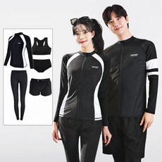 서프라이더 남녀 라인배색 집업래쉬가드 상의+하의+이너+레깅스 풀세트 빅사이즈 프라이더 남녀 라인배색 집업래쉬가드 상의+하의+이너+레깅스 풀세트 빅사이즈