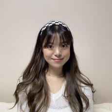 체커보드머리띠