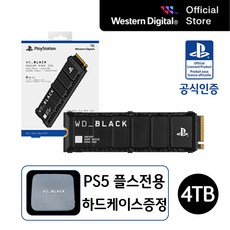 WD 공식인증정품 BLACK SN850P 히트싱크 NVMe SSD for PS5 Consoles 4TB 소니공식인증(+플스전용하드케이스), SN850P/4TB