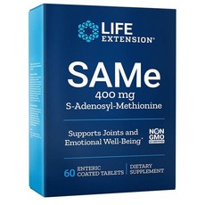 라이프 익스텐션 세임 에스아데노실 메티오닌 400mg 60정 Life Extension Same S Adenosyl Methionine 60ct배송품질보증, 1개
