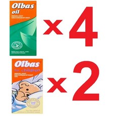 [영국직배송] 올바스 오일 2종세트 - 올바스 오리지널 12ml x 4 + 올바스 칠드 12ml x 2 Olbas Inhalant Decongestant