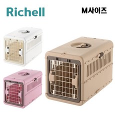 리첼 접이식 애완동물케이지 이동식 캐리어가방켄넬 M, 아이보리, 1개