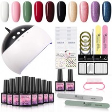 U V Gel Nail 폴란드 세트 탑과 베이스 코팅 네일 도구 장식 네일 스티커 프렌치 매니큐어 키트 디자인 : 뷰티, 1