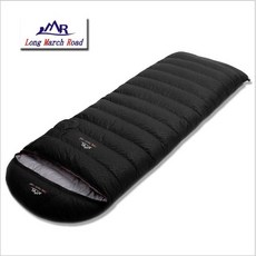 LMR 동계침낭 덕다운 캠핑침낭 2000g 블랙, 단품