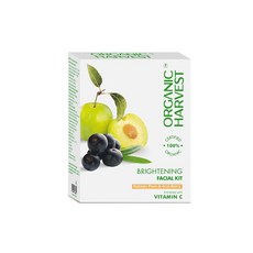 Organic Harvest 브라이트닝 페이셜 키트: 카카두 플럼 & 아사이 베리 | 향 주머니 5개 팩 빛나는 피부를 위한 키트 100% 미국 인증 유기농 파라벤 프리 - 50, 1개
