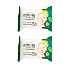 병풀 클렌징티슈 30매입 2개, 기본선택